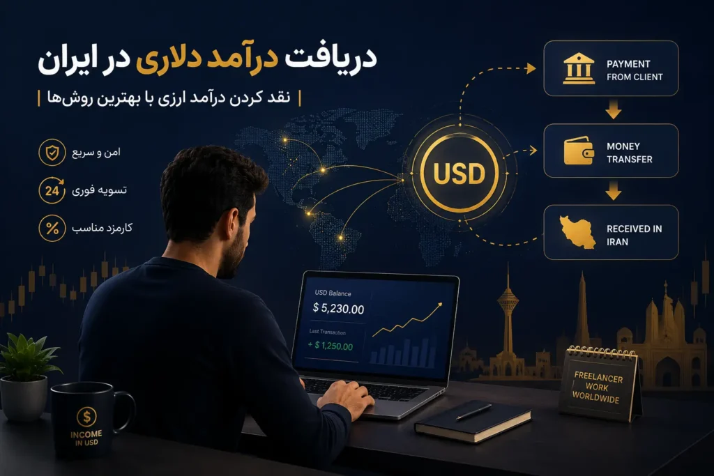 دریافت درامد دلاری در ایران