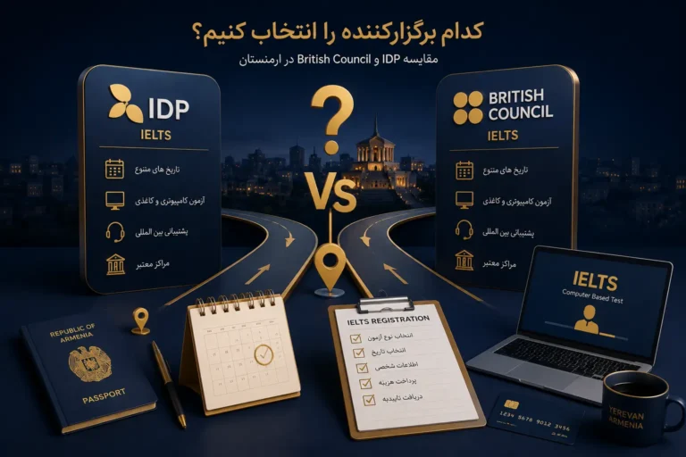 انتخاب بین برگذاری کنندگان ایلتس در ارمنستان